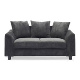 Canapé contemporain 2 places Mozart Velours côtelé Gris foncé