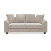 Canapé contemporain 3 places Mozart Velours côtelé Beige