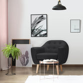 Fauteuil Aliph scandinave en tissu noir