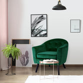 Fauteuil en velours Aliph style scandinave vert