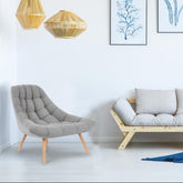 Lot de 2 fauteuils Alym en tissu gris