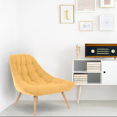 Lot de 2 fauteuils Alym tissu jaune