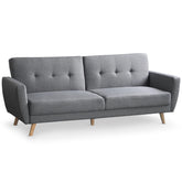 Canapé convertible scandinave Refresha Tissu Gris Clair