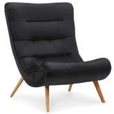 Fauteuil scandinave Romilly Velours Noir