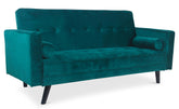 Canapé convertible scandinave Slow Velours Vert