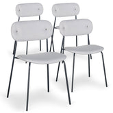 Lot de 4 chaises Brawks tissu gris