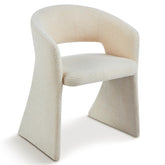 Lot de 6 chaises tissu bouclette Ciges crème