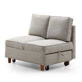 Banquette convertible 2 places Billin tissu beige