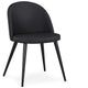 Lot de 6 poufs en simili cuir noir avec pieds assortis