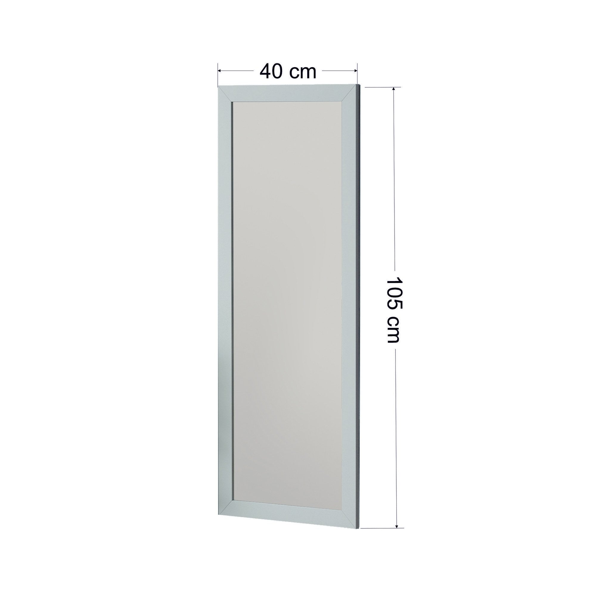 Miroir murale Gertel 40x105cm Bois Blanc