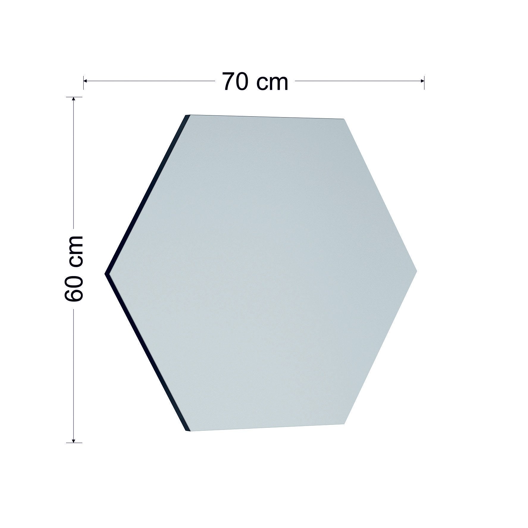 Miroir décoratif losange Abigai 70x60cm Bois Noir