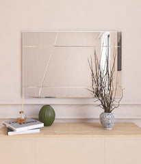 Miroir décoratif Kamela 50x75cm Bois Blanc