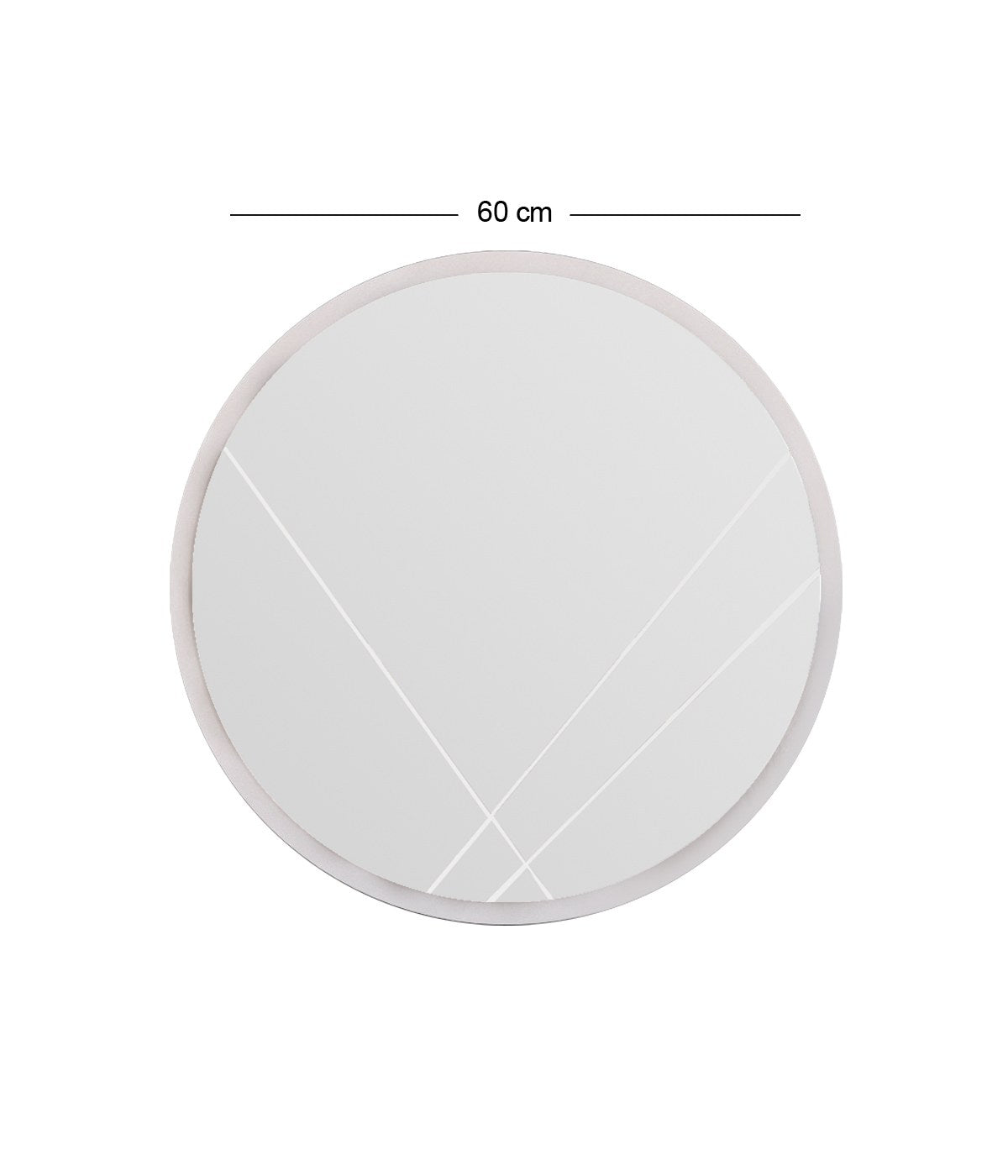 Miroir décoratif ronde Gein D60cm Bois Blanc