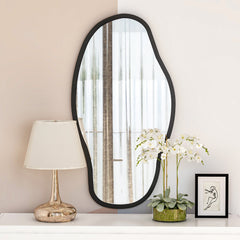 Miroir décoratif Ganit L48xH85cm Bois Noir