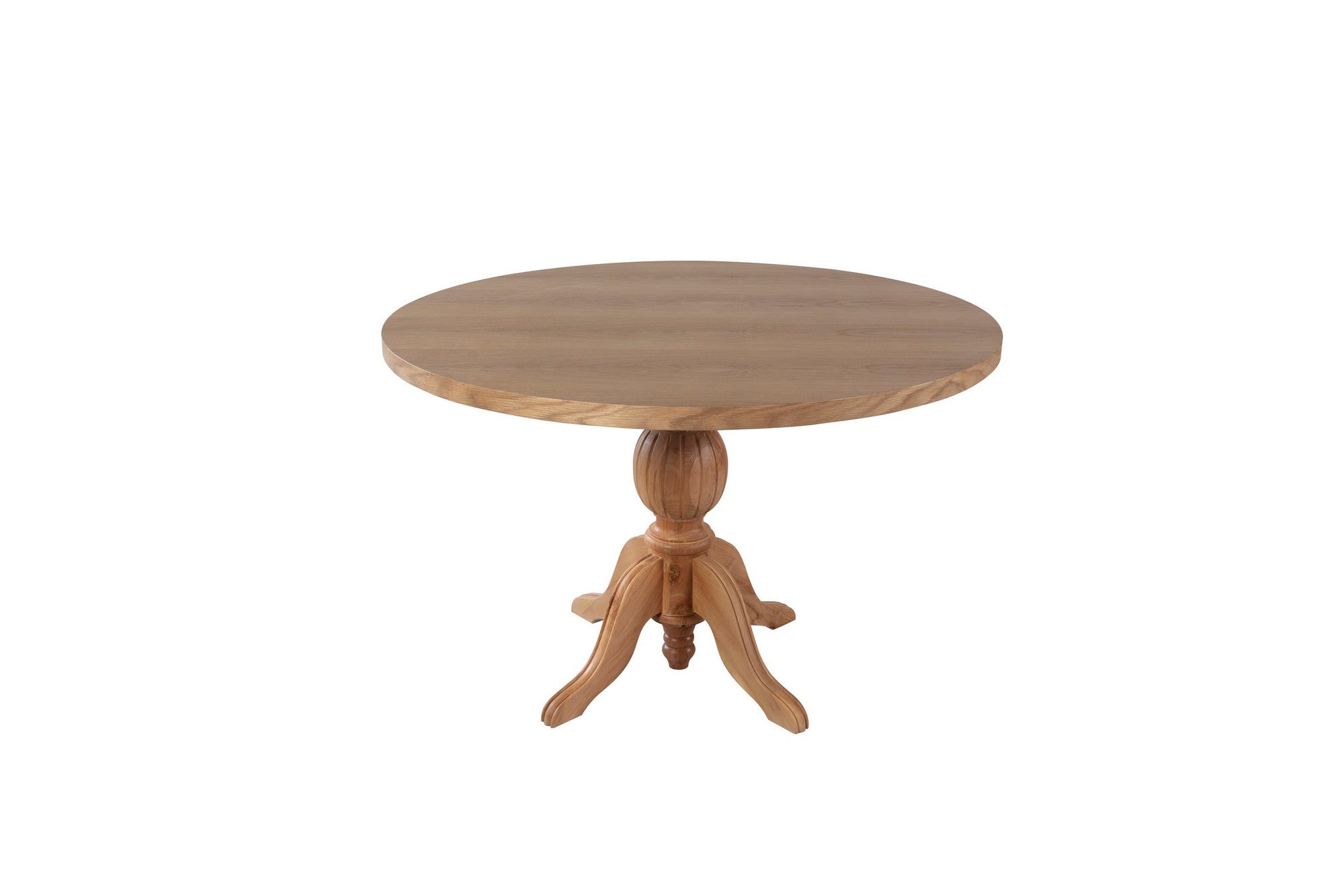 Table à manger rond Gezej D120cm Bois massif clair