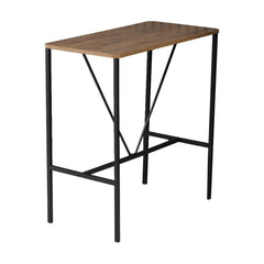 Ensemble Table et 4 chaises de bar Koumo Bois clair, Métal et Velours Noir