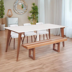 Table console extensible Flavie Blanc