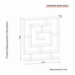 Étagère bibliothèque Dontan L125cm Bois foncé