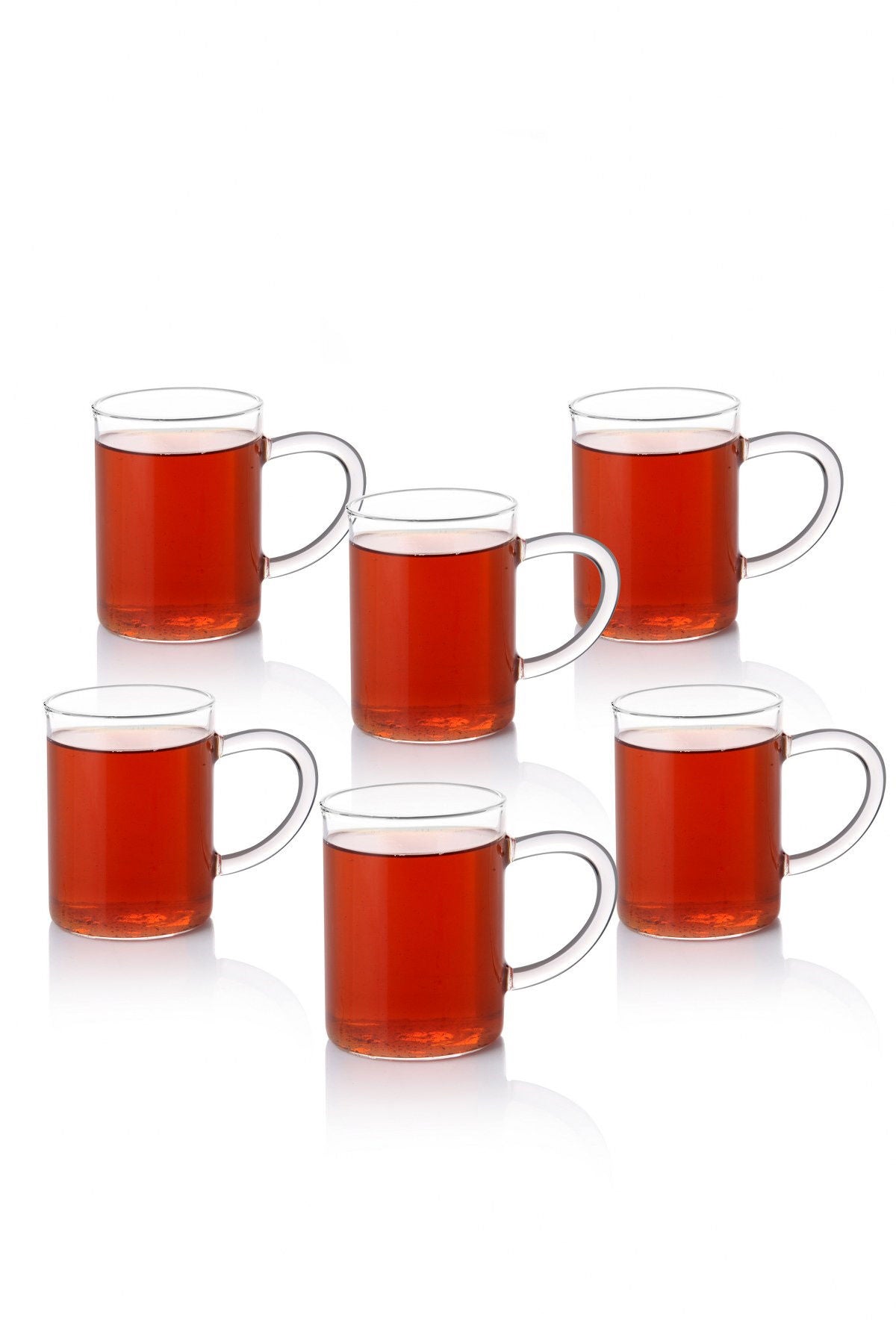 Lot de 6 mugs Narine 200ml Verre borosilicaté Transparent