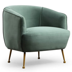 Fauteuil Regila Velours Vert clair