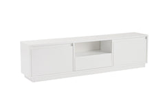 Meuble tv moderne 3 portes basculantes Diazon L160cm Blanc