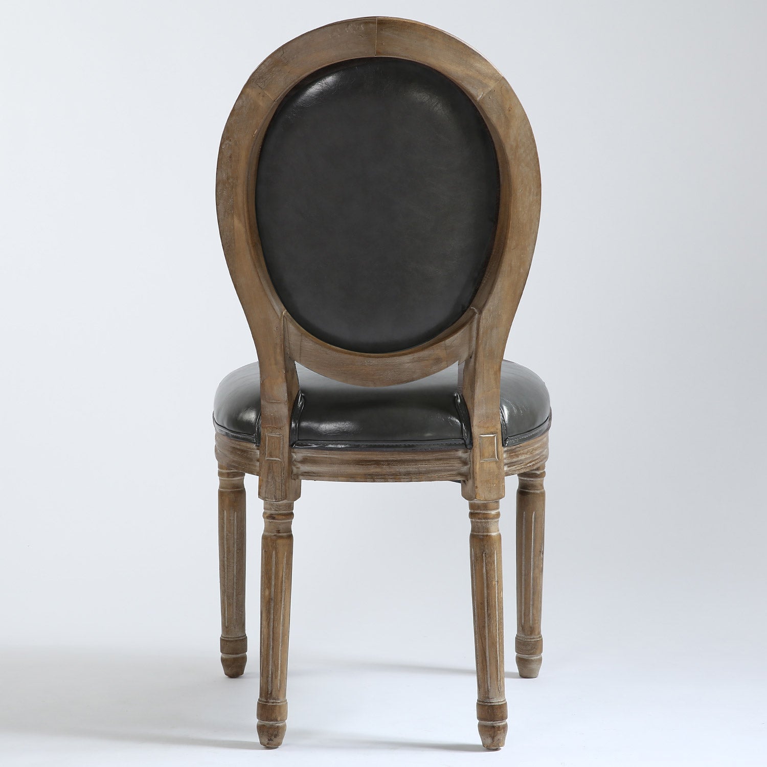Chaise style Louis XVI grise vue de dos