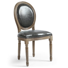 La chaise médaillon style Louis XVI Simili (P.U) Gris
