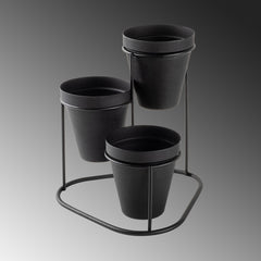 Porte pot Avilan L19xH20cm Métal Noir