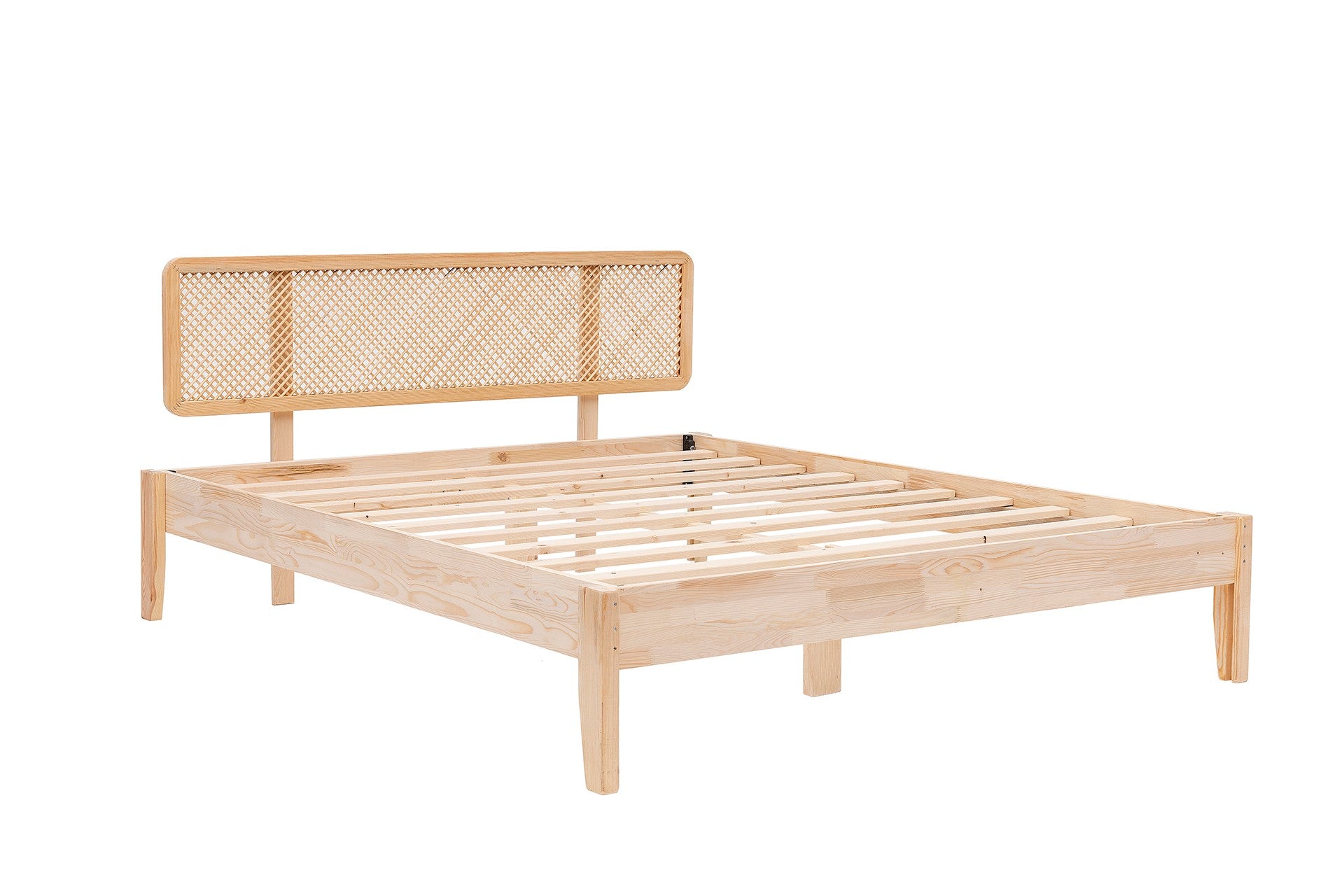 Lit simple minimaliste Izabel 90x190cm Bois clair