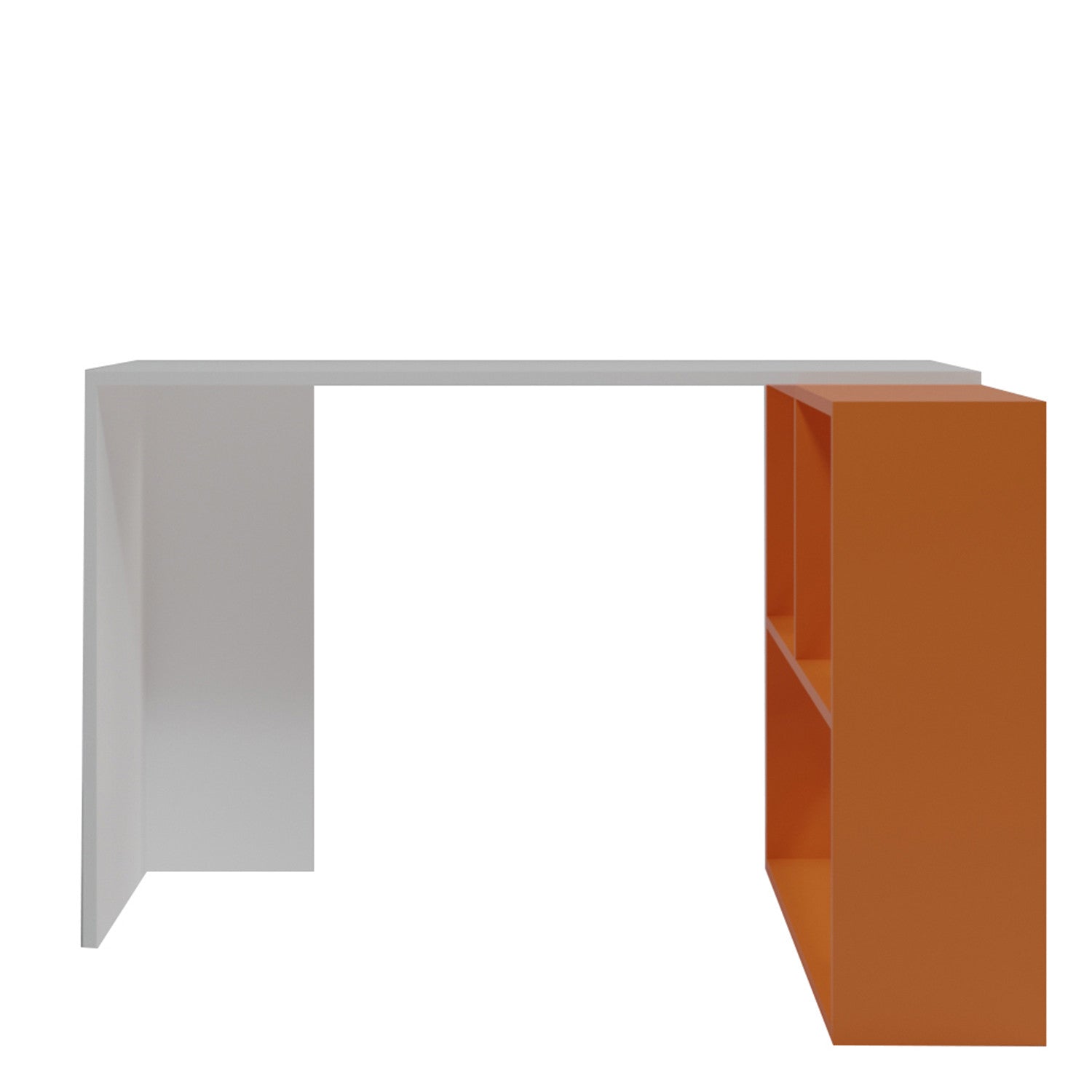 Bureau d'angle Laksan Blanc et Orange