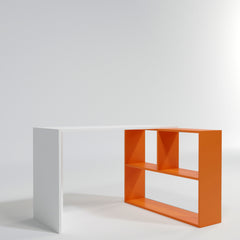 Bureau d'angle Laksan Blanc et Orange