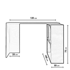 Bureau d'angle Laksan Blanc et Orange