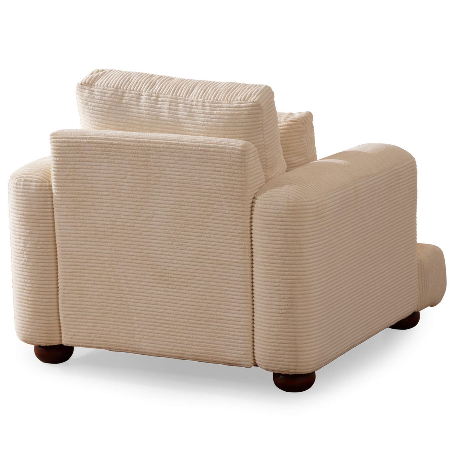 Fauteuil Jarek Velours côtelé Beige