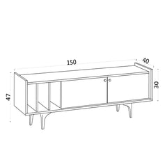 Meuble Tv Liom L150cm Chêne clair