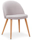 Lot de 6 chaises scandinaves en tissu gris clair
