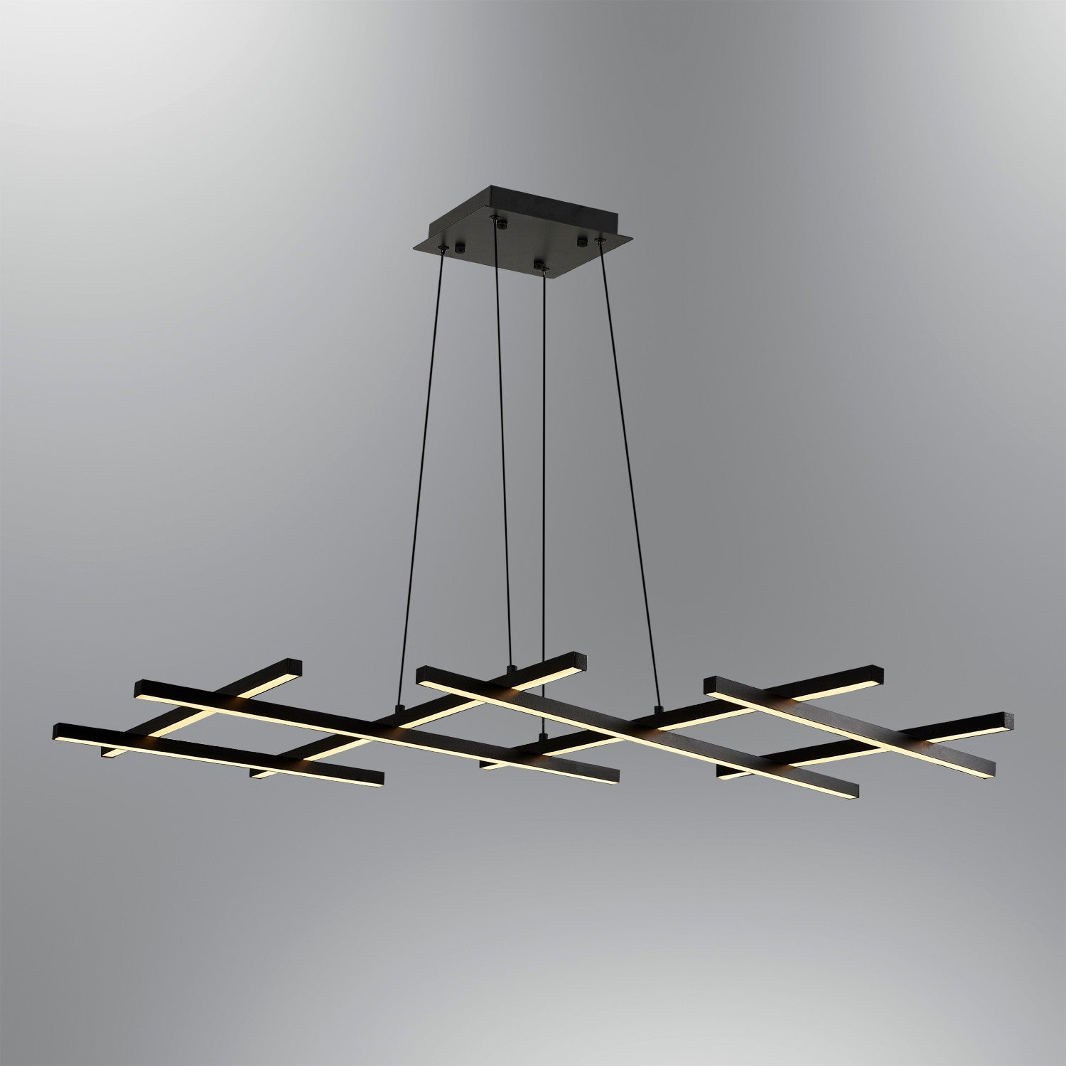 Suspension design LED Hakane L130xH120cm Métal Noir