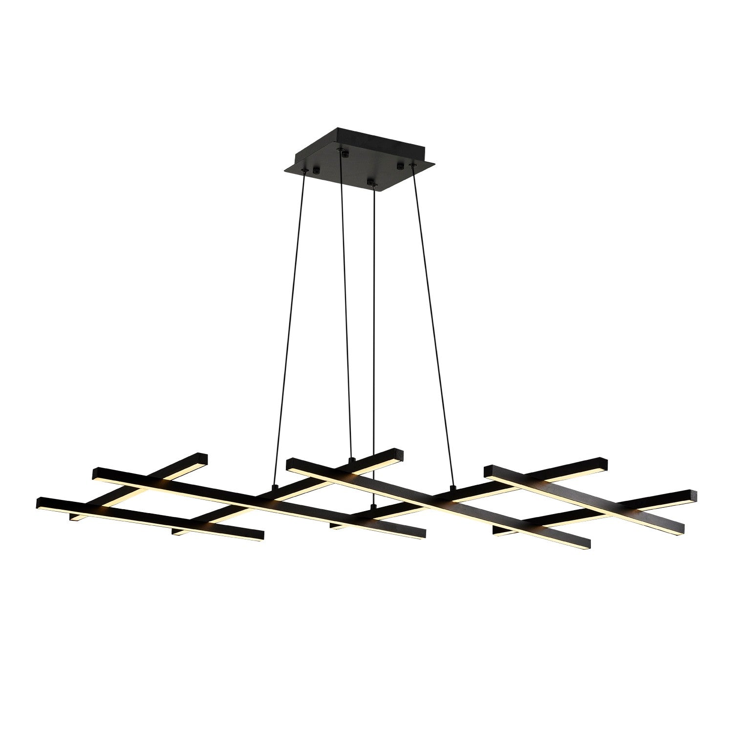 Suspension design LED Hakane L130xH120cm Métal Noir