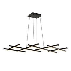 Suspension design LED Hakane L130xH120cm Métal Noir