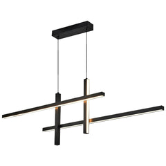 Suspension design LED Logter L120cm Métal Noir