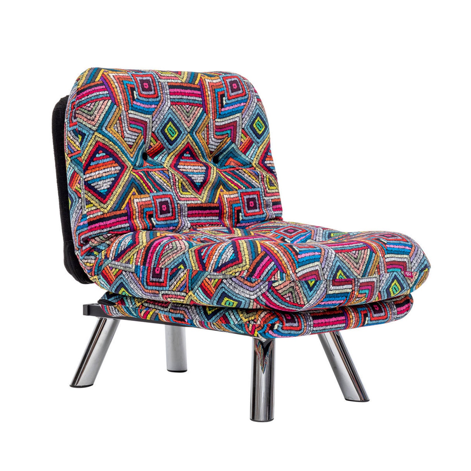 Fauteuil convertible Halora Tissu Motif Ethnique Multicolore