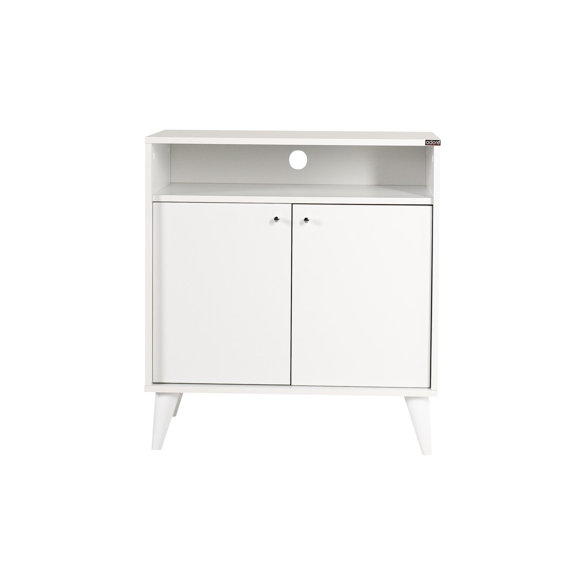 Buffet bas 2 portes Mizaris L73cm Blanc crème