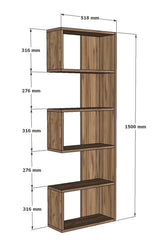 Étagère bibliothèque design Azos L51,8cm Bois clair