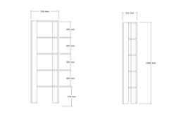 Étagère bibliothèque Mistera L53,6cm Bois foncé