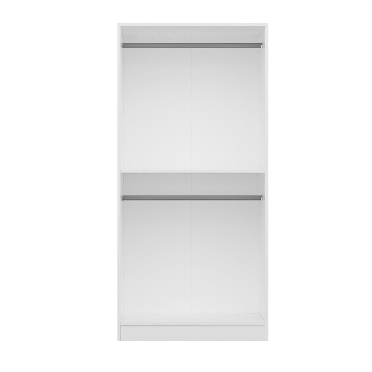 Armoire 2 portes et 6 miroirs Parai L90xH210cm Blanc