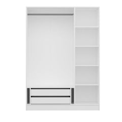 Armoire 3 portes Parai L135xH190cm Blanc