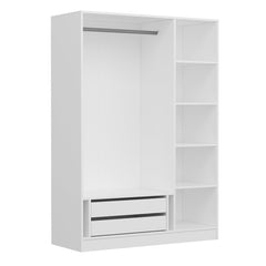 Armoire 3 portes Parai L135xH210cm Blanc