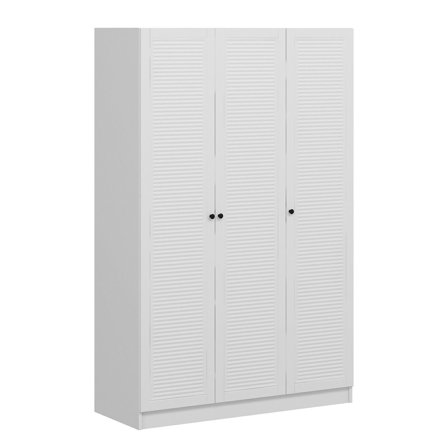 Armoire 3 portes Kuta L135xH190cm Bois Blanc