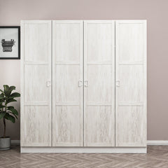 Armoire 4 portes Parai L180xH190cm Blanc