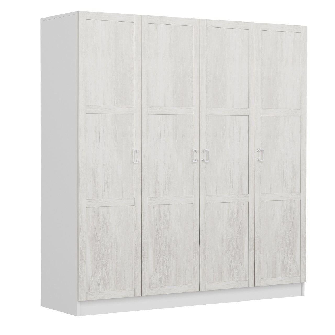 Armoire 4 portes Parai L180xH190cm Blanc