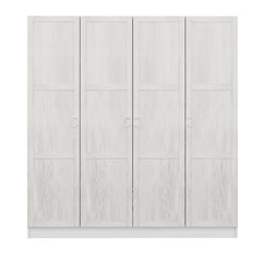 Armoire 4 portes Parai L180xH210cm Blanc